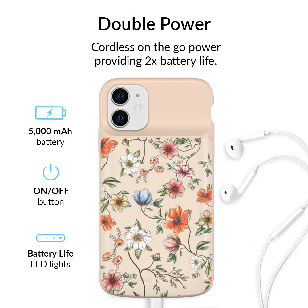 Vintage Floral iPhone Charging Case