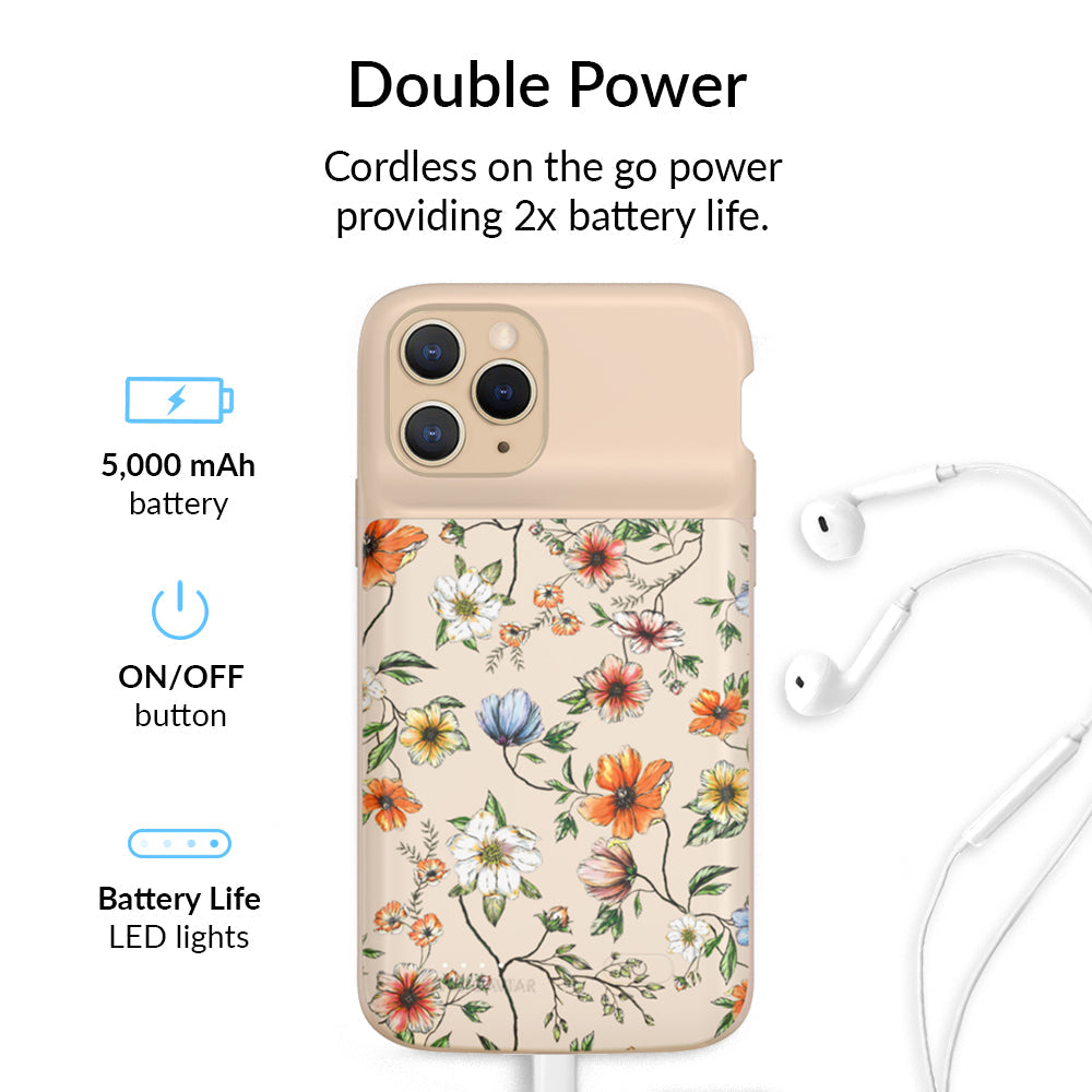 Vintage Floral iPhone Charging Case