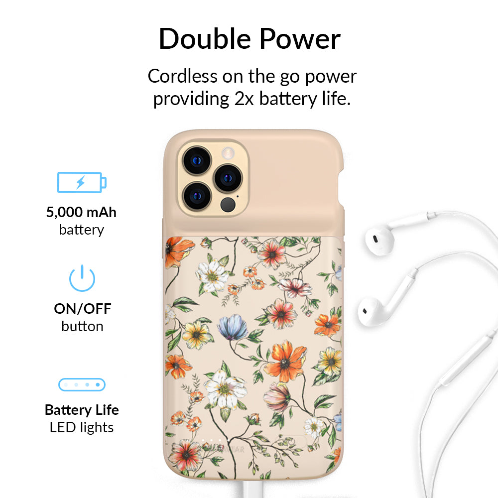 Vintage Floral iPhone Charging Case