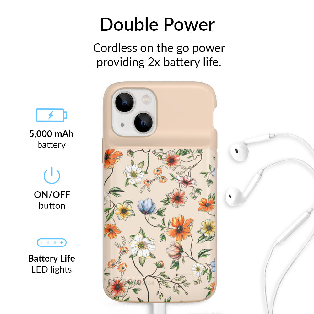 Vintage Floral iPhone Charging Case