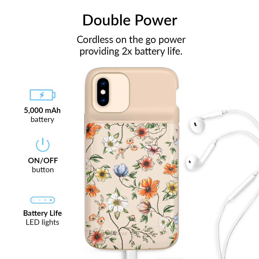 Vintage Floral iPhone Charging Case