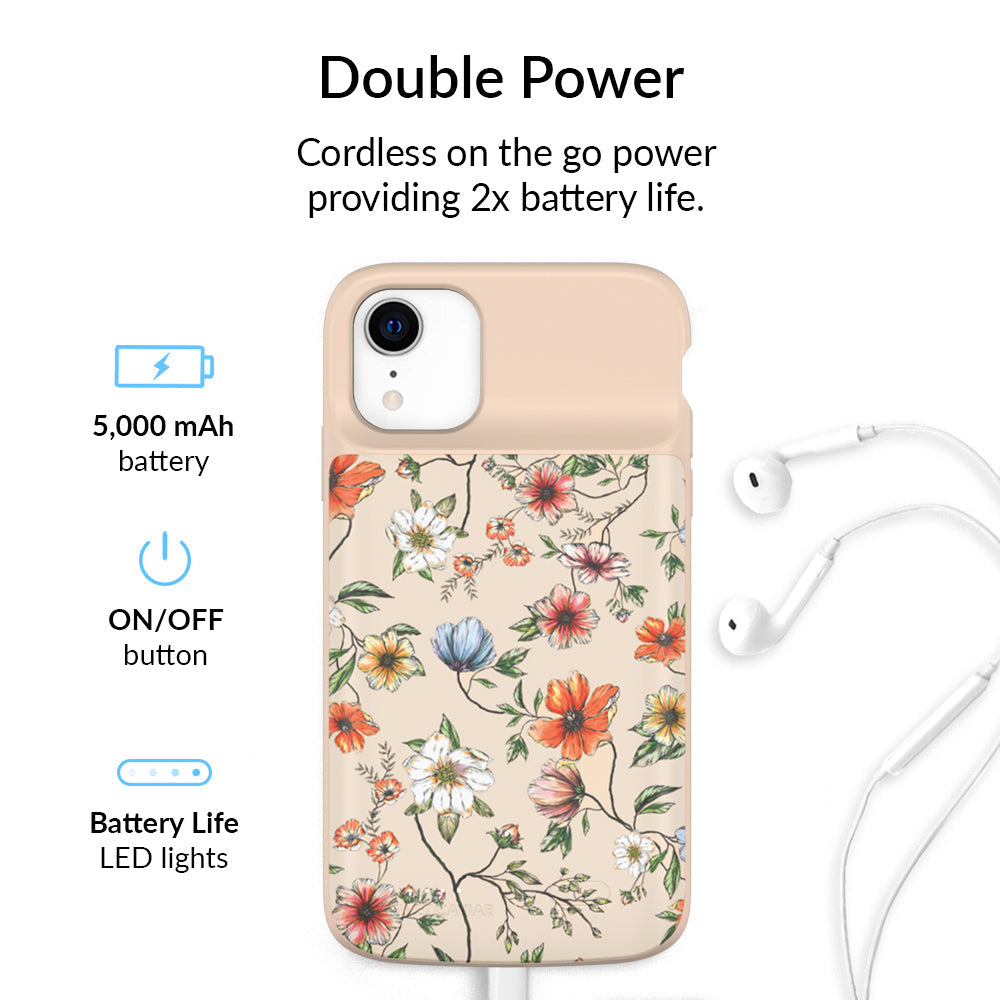Vintage Floral iPhone Charging Case