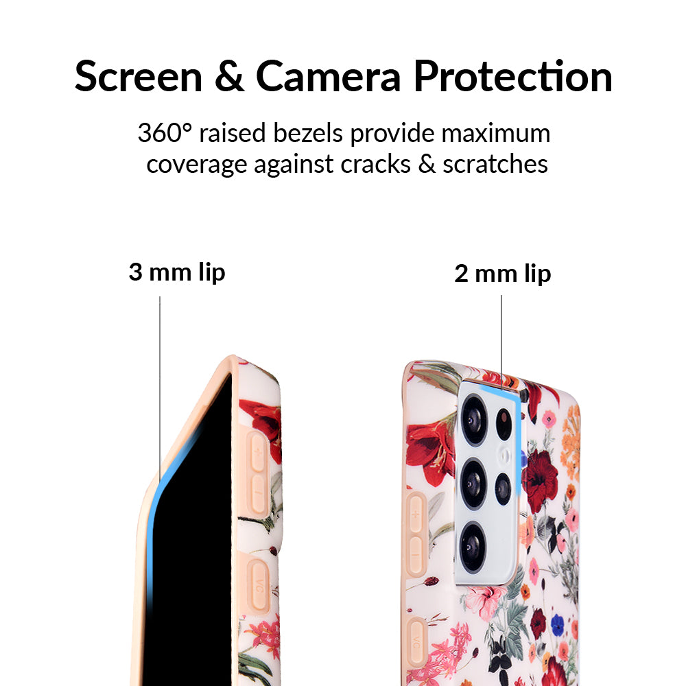 Nude Vintage Floral Samsung Galaxy Case