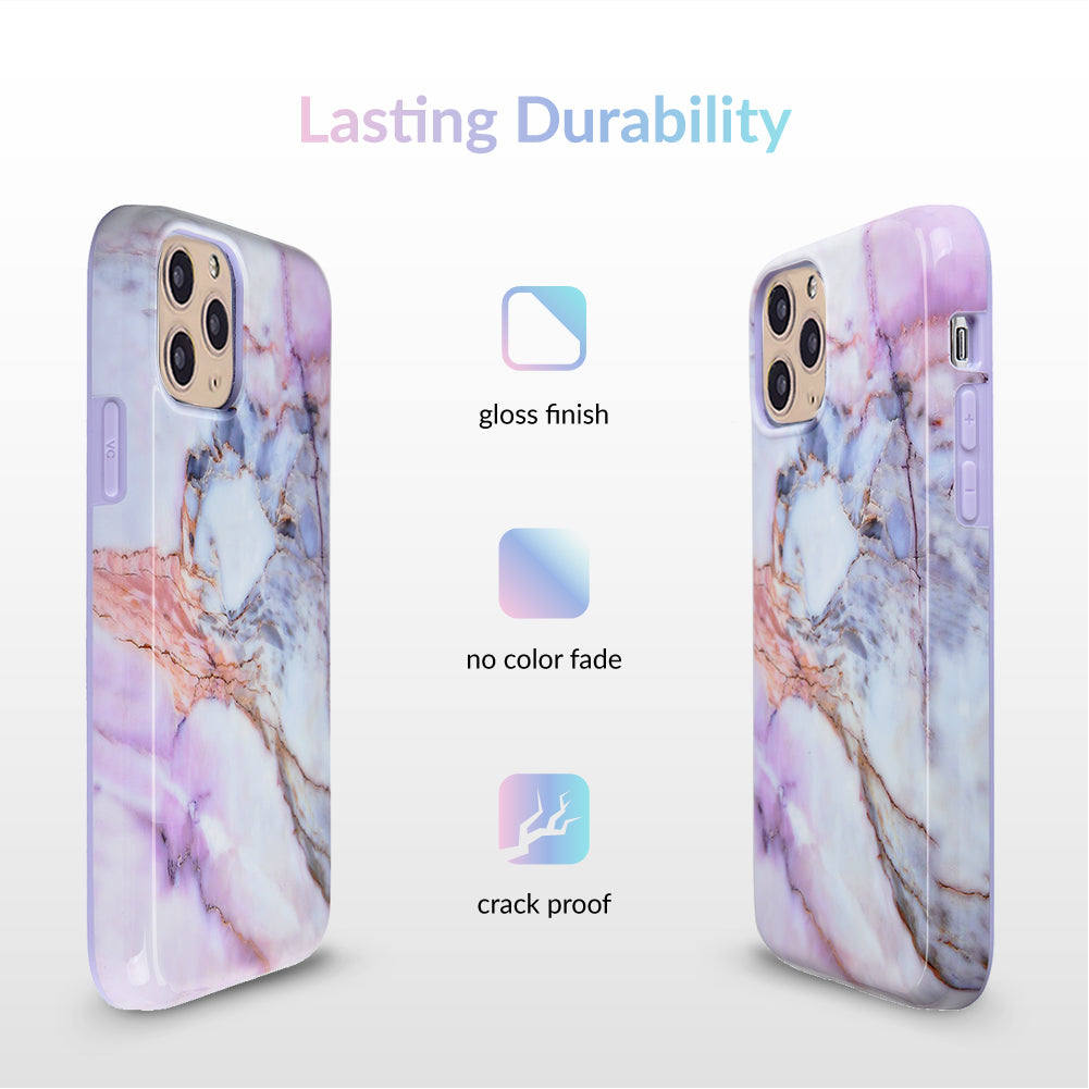 Violet Sky Marble iPhone Case