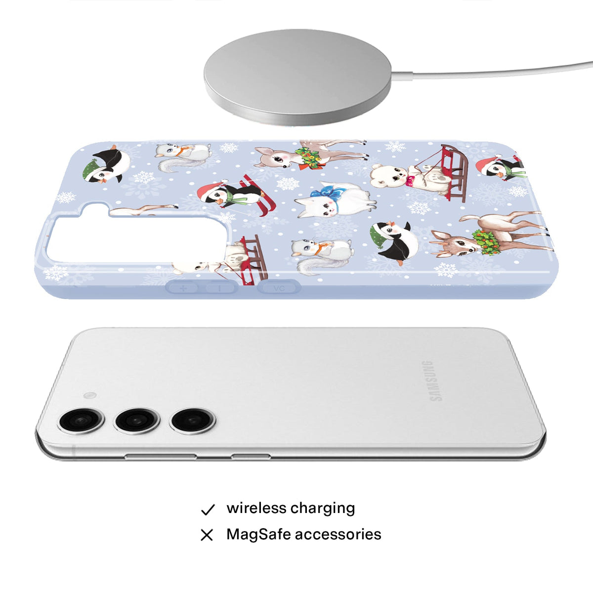 Winter Wonderland Baby Animals Samsung Case