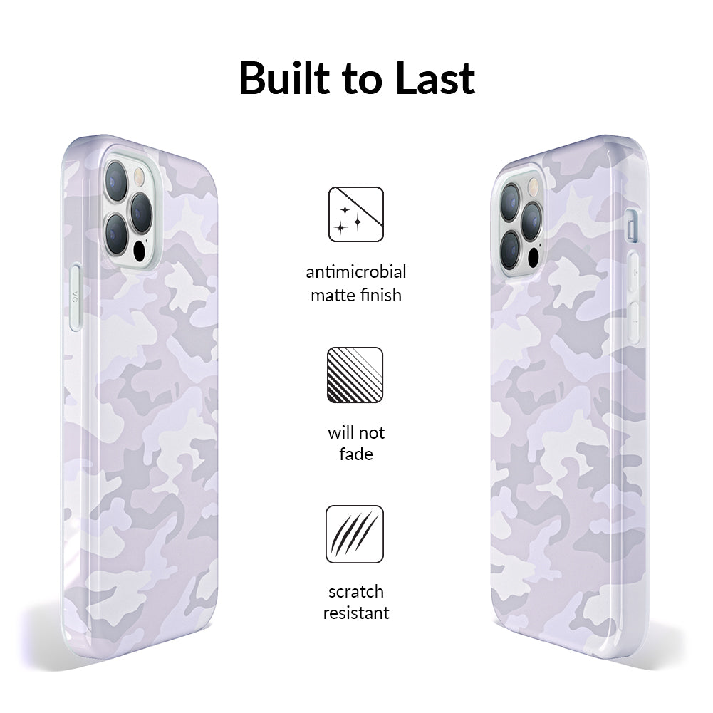 White Clouds Camo iPhone Case