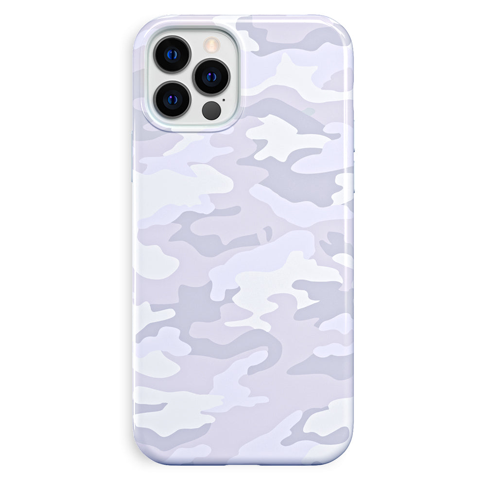 White Clouds Camo iPhone Case
