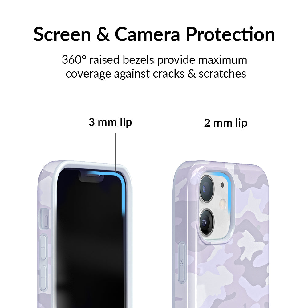 White Clouds Camo iPhone Case