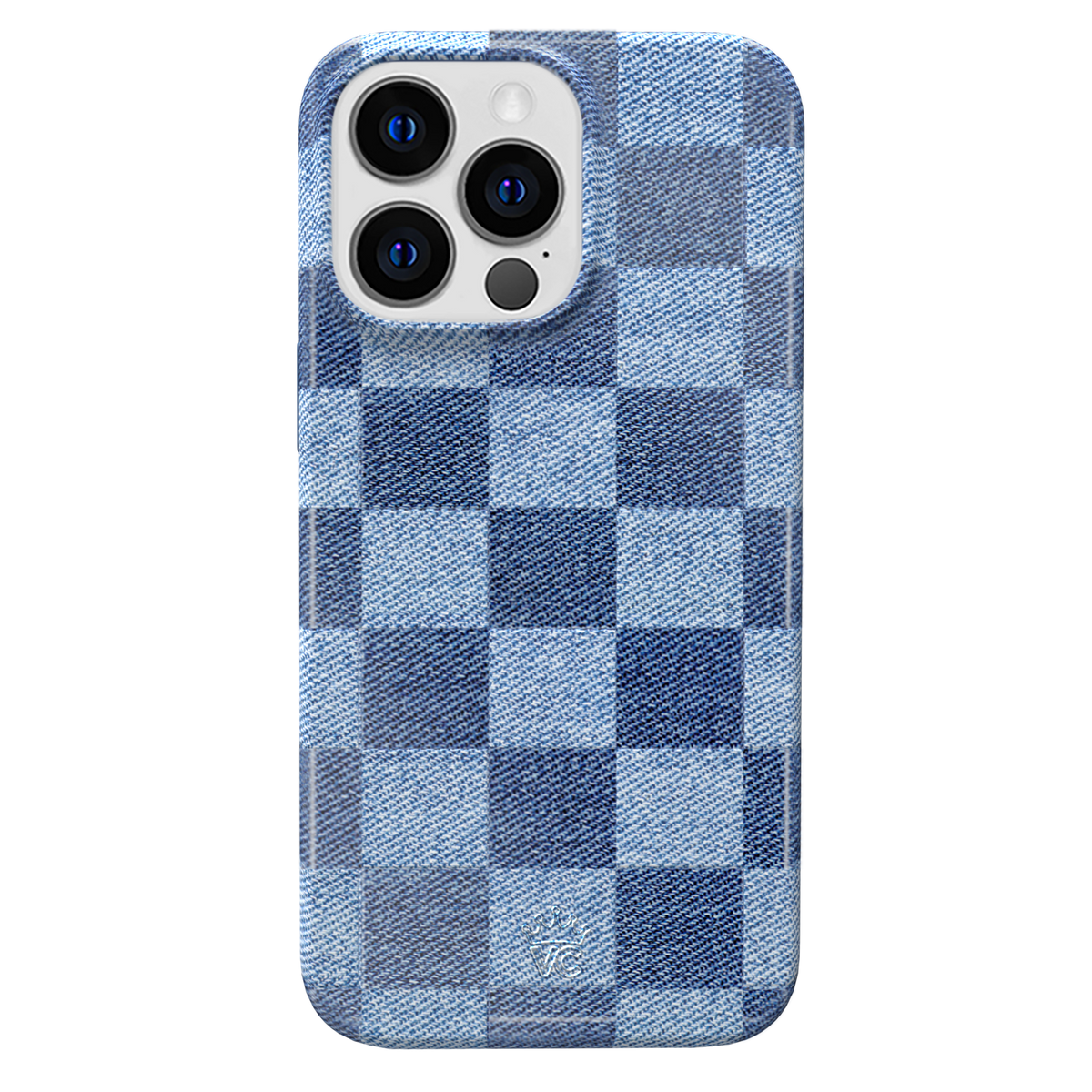 Denim Vibe Checkered iPhone Case