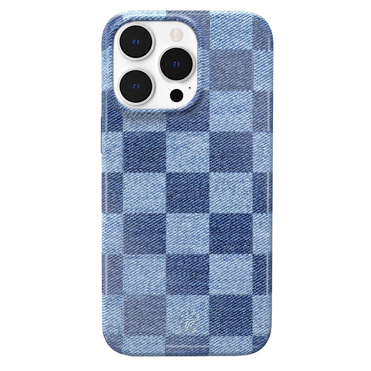 Denim Vibe Checkered iPhone Case