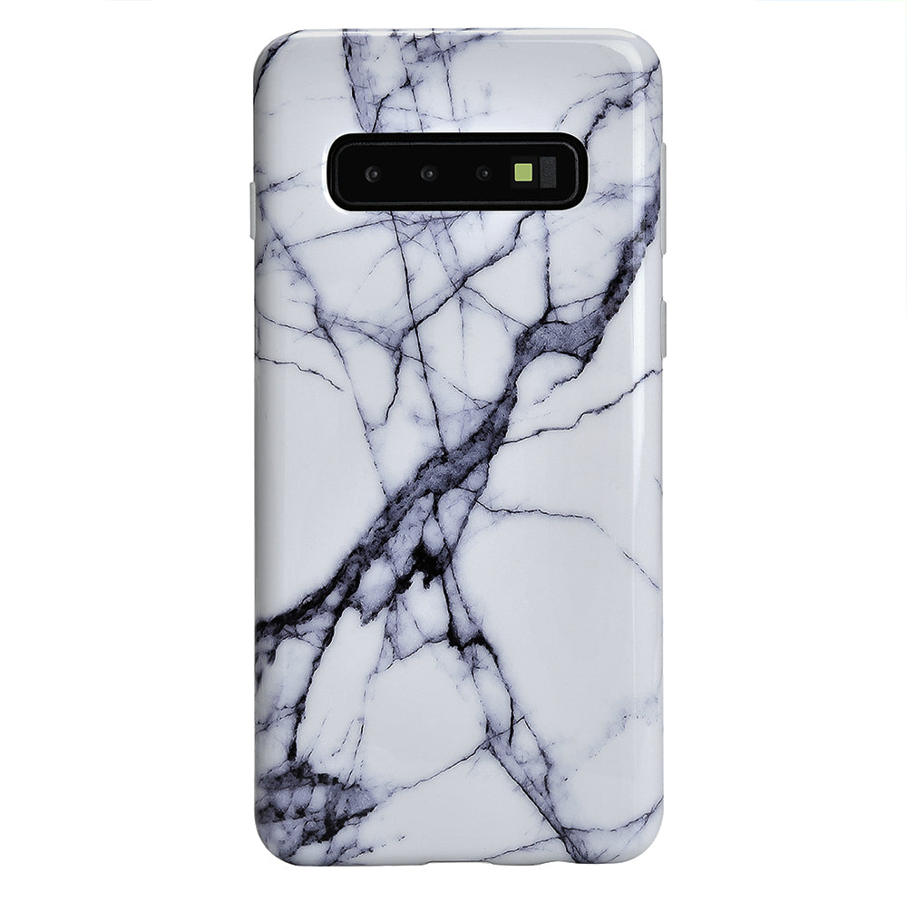 White & Gray Marble Samsung Case