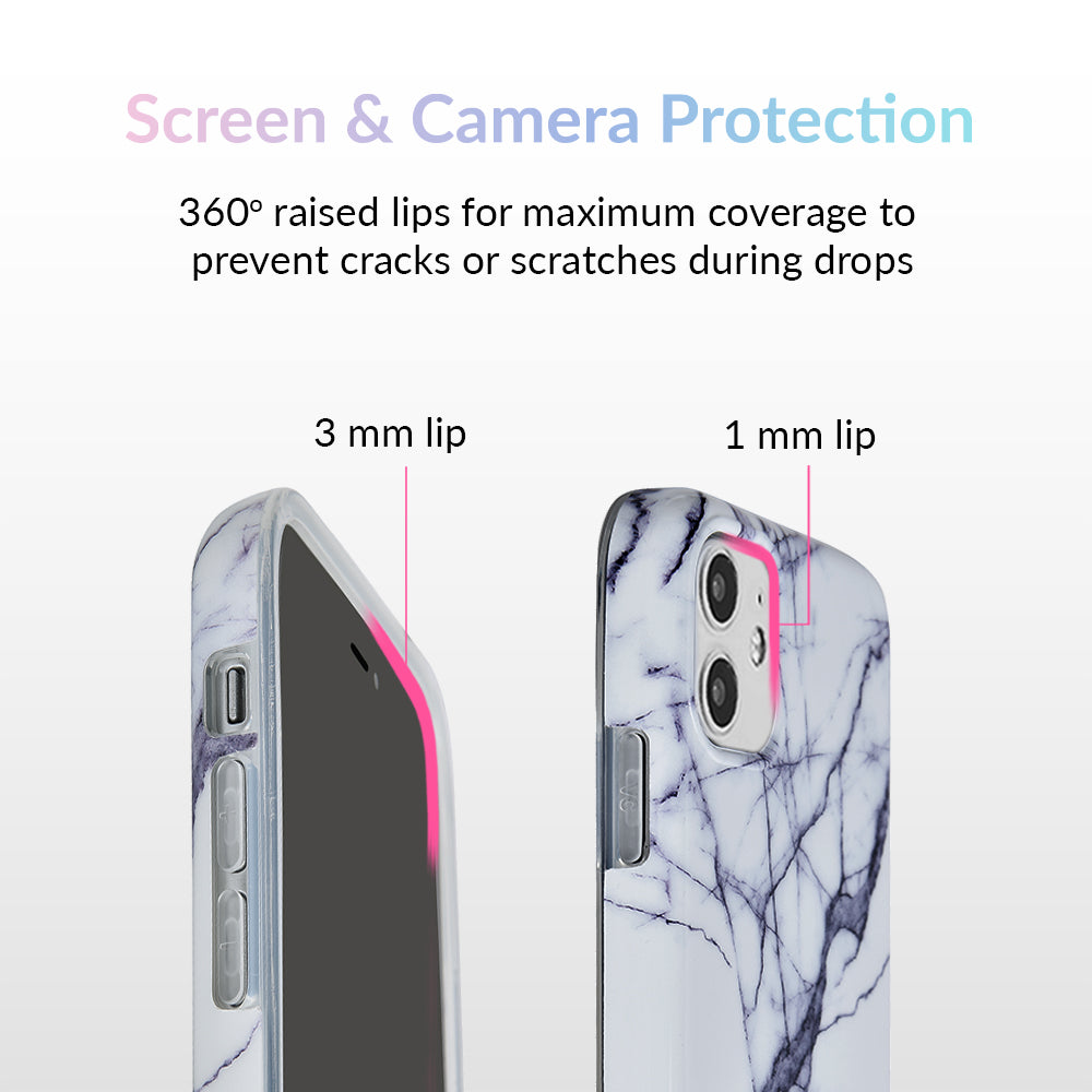 White & Gray Marble iPhone Case