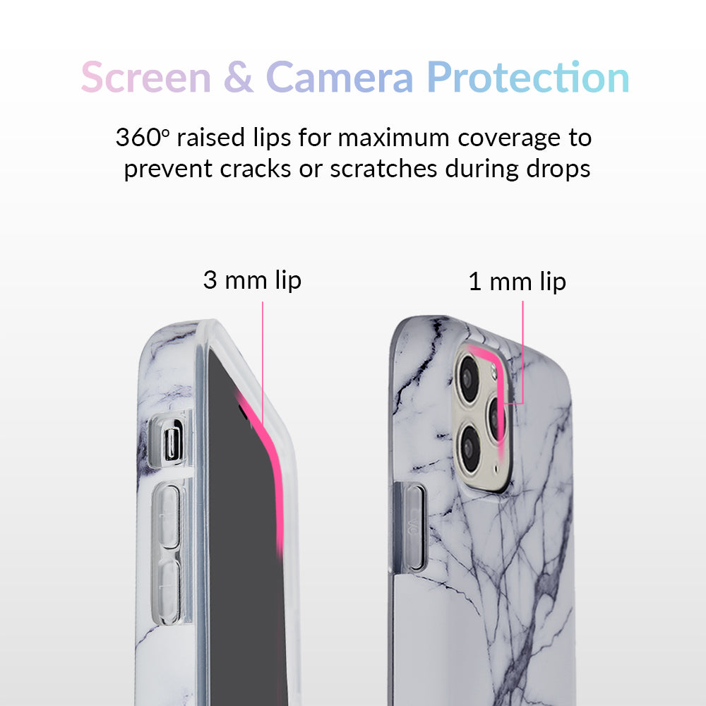 White & Gray Marble iPhone Case