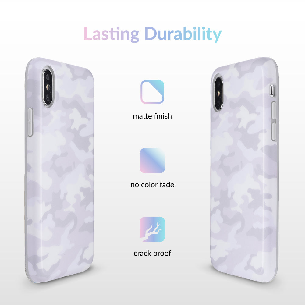 White Clouds Camo iPhone Case