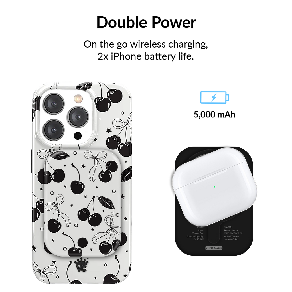 Cherry Noir Portable MagSafe Charger Power Pack