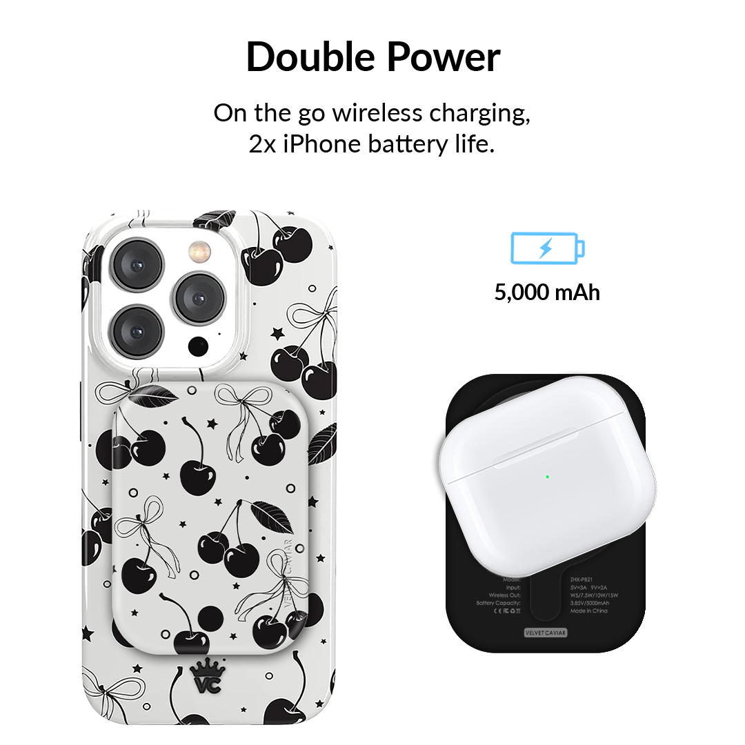 Cherry Noir Portable MagSafe Charger Power Pack