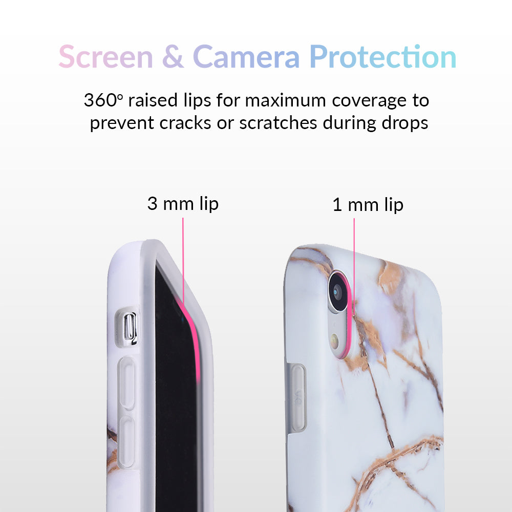 White & Gold Marble iPhone Case