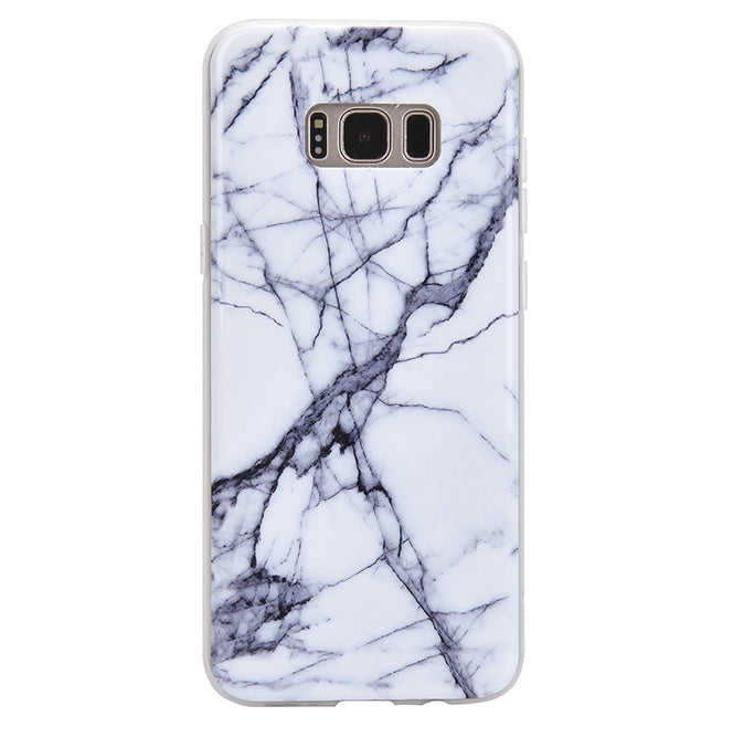 White & Gray Marble Samsung Case