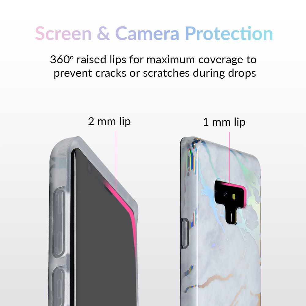 Holo White Marble Samsung Galaxy Case