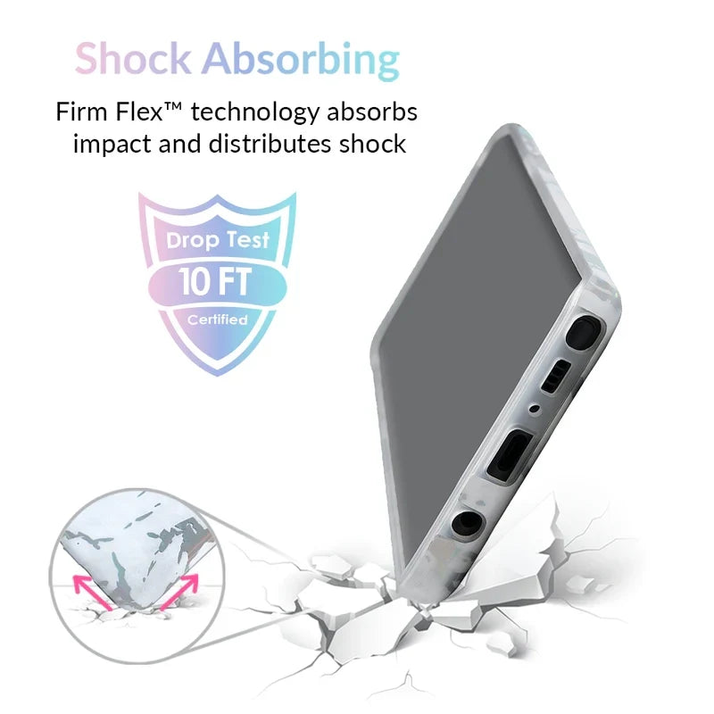 Holo White Marble Samsung Galaxy Case