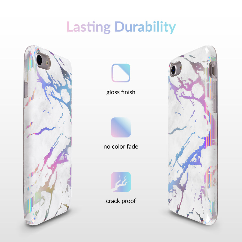 Holo White Marble iPhone Case
