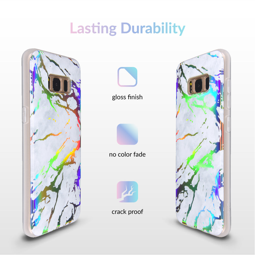 Holo White Marble Samsung Galaxy Case