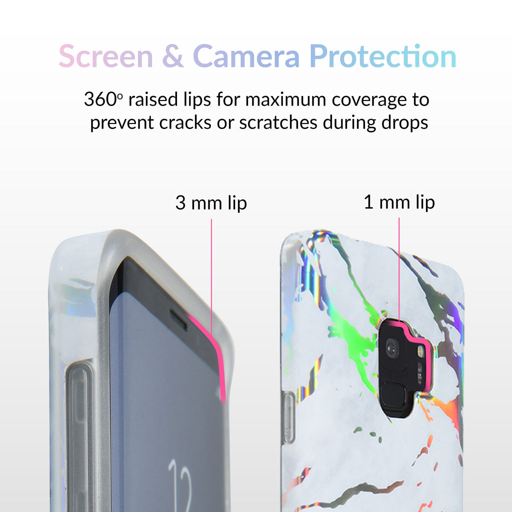 Holo White Marble Samsung Galaxy Case