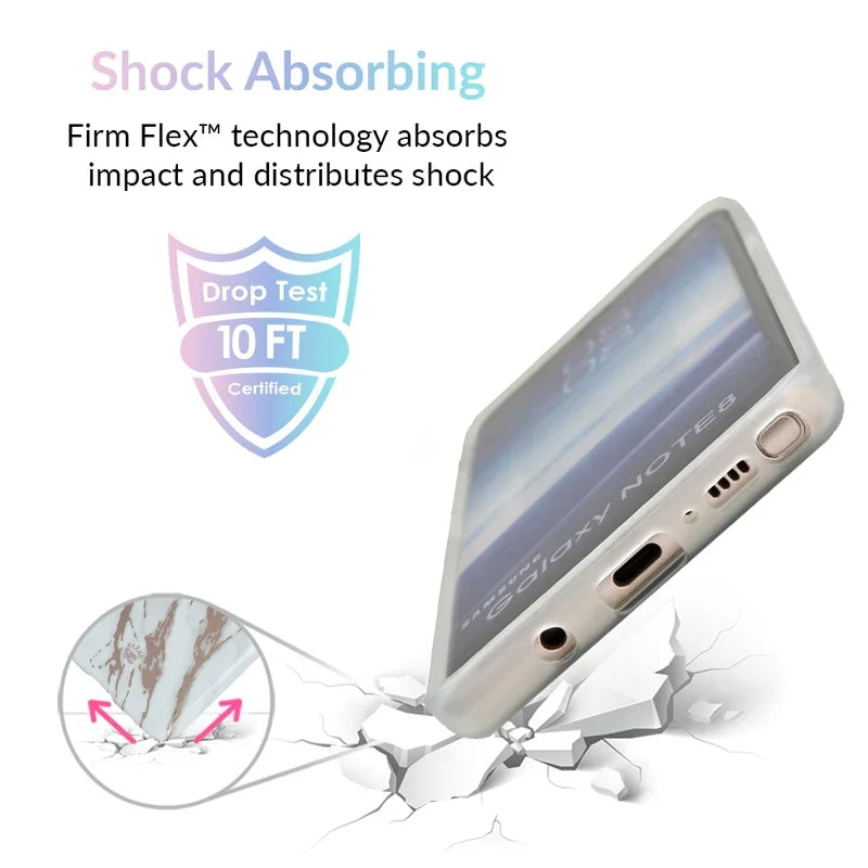 White Marble Rose Gold Chrome 2 Samsung Galaxy Case