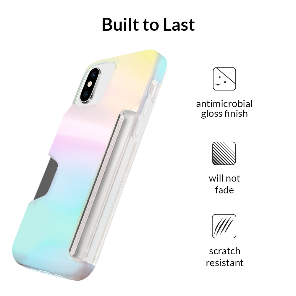 White Opal Iphone Wallet Case