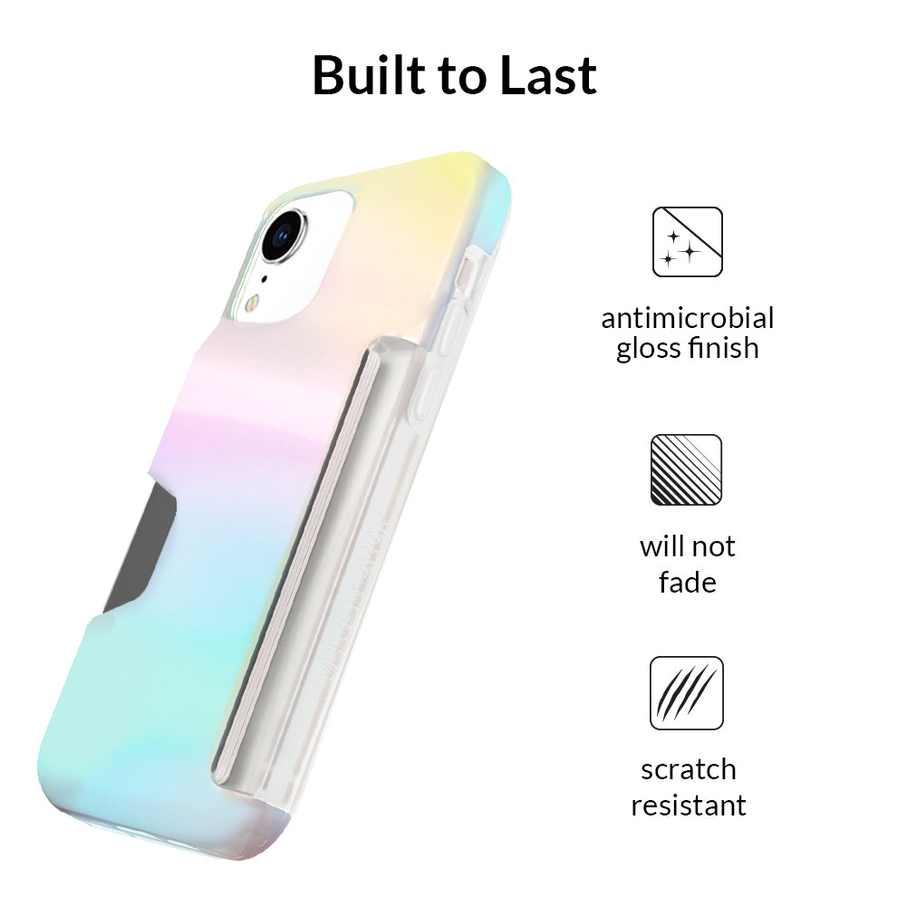 White Opal Iphone Wallet Case