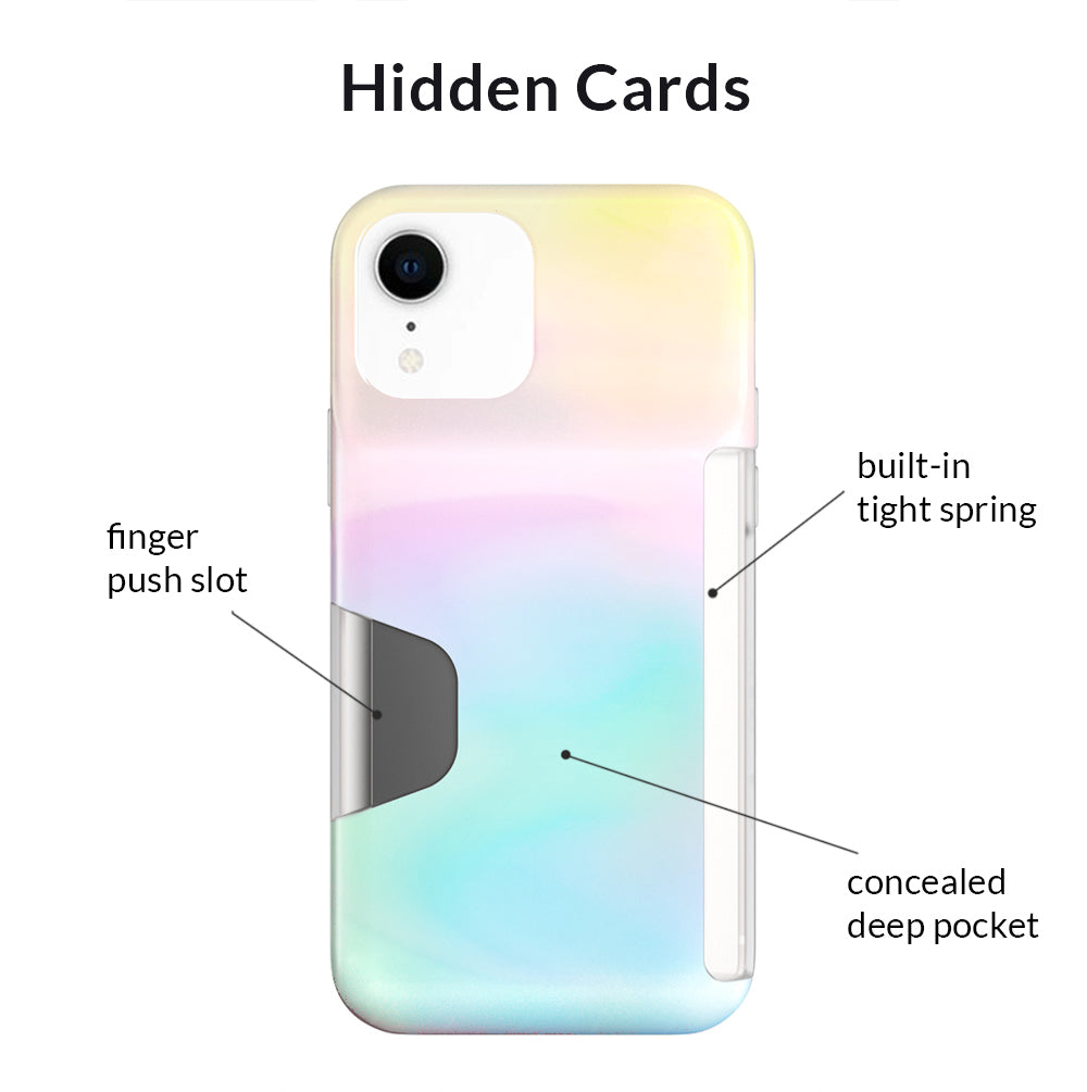 White Opal Iphone Wallet Case