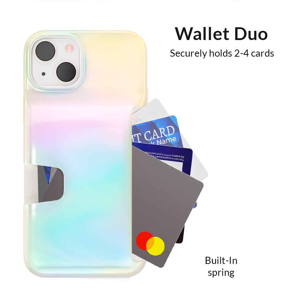 White Opal Iphone Wallet Case
