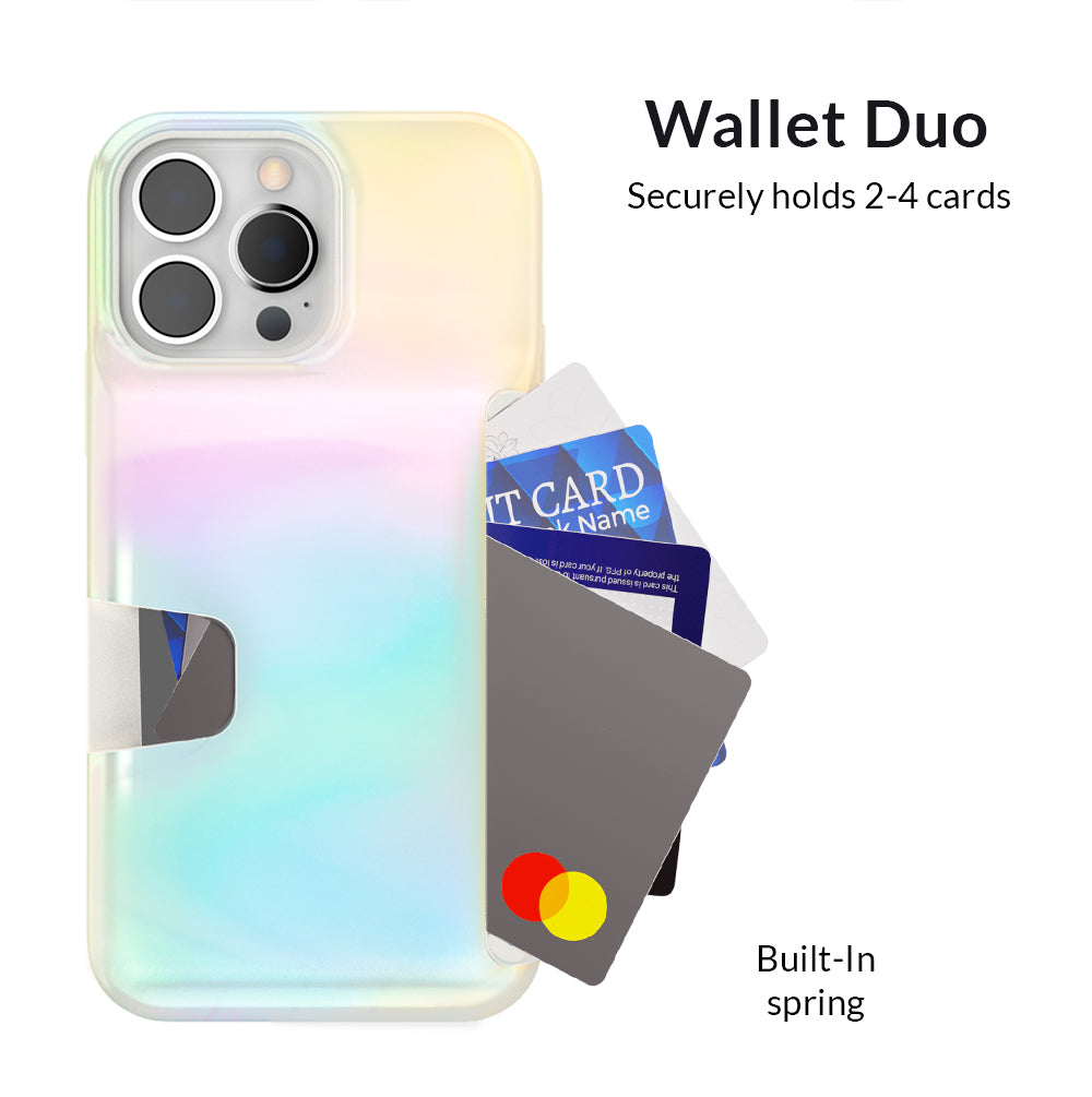 White Opal Iphone Wallet Case