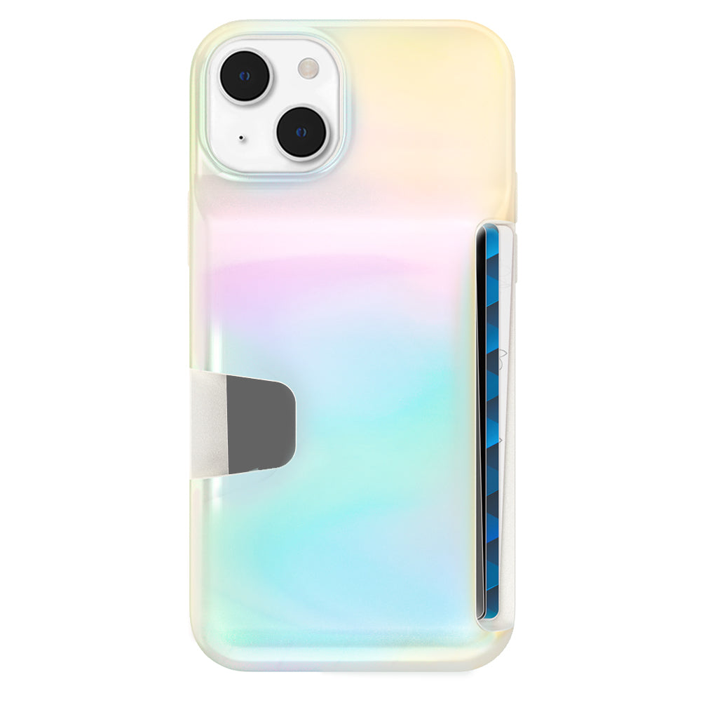 White Opal Iphone Wallet Case