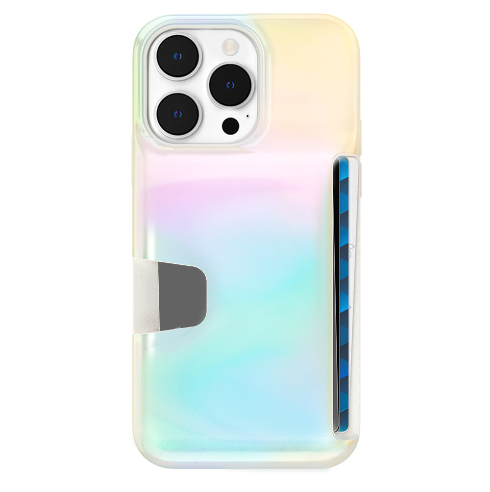 White Opal Iphone Wallet Case