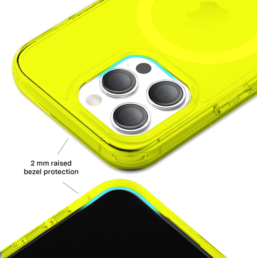 Neon Yellow Clear iPhone Case