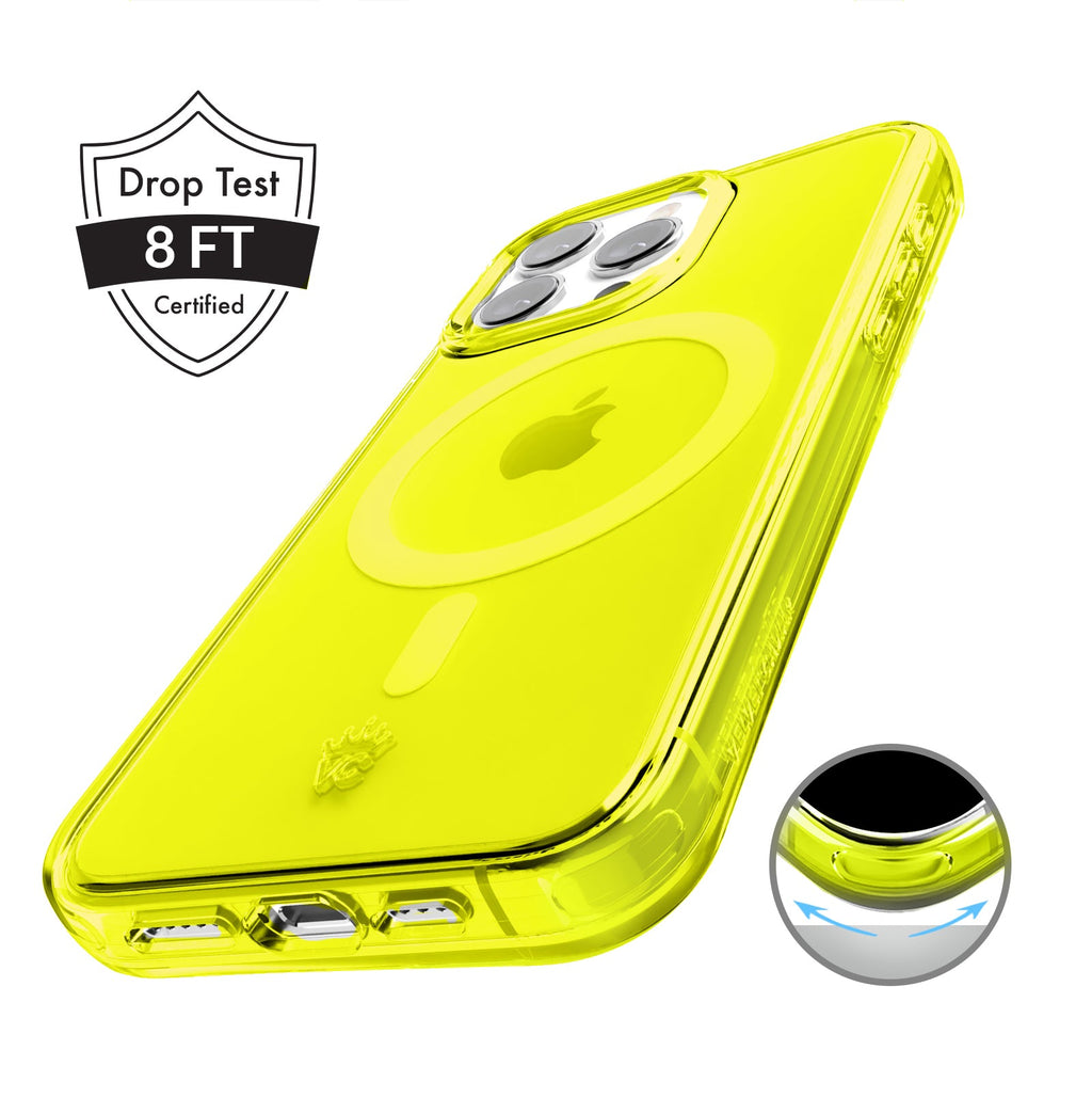 Neon Yellow Clear iPhone Case