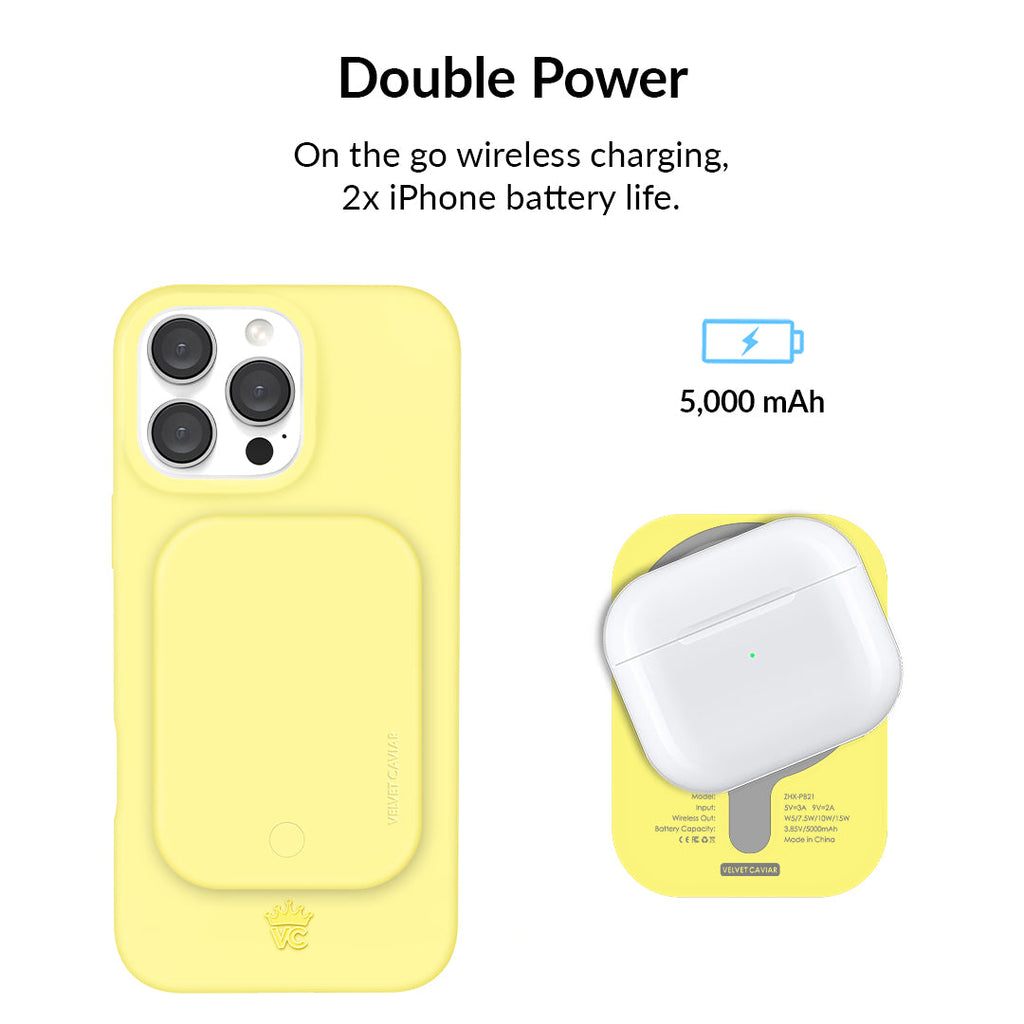 Butter Yellow Portable MagSafe Charger Power Pack
