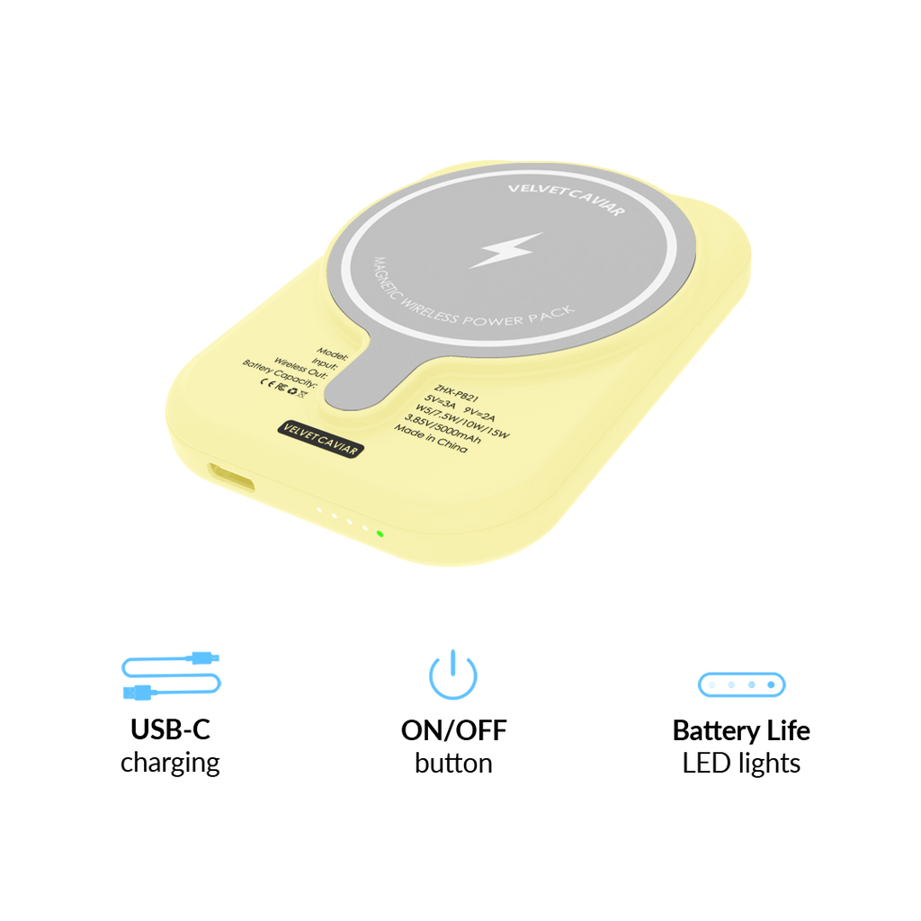 Yellow Portable MagSafe Charger Power Pack