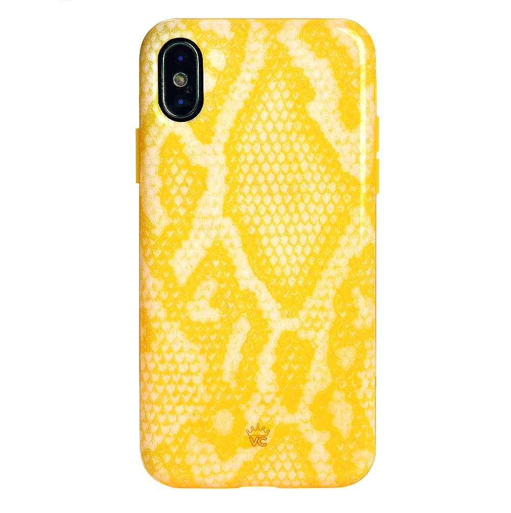 Yellow Snakeskin iPhone Case