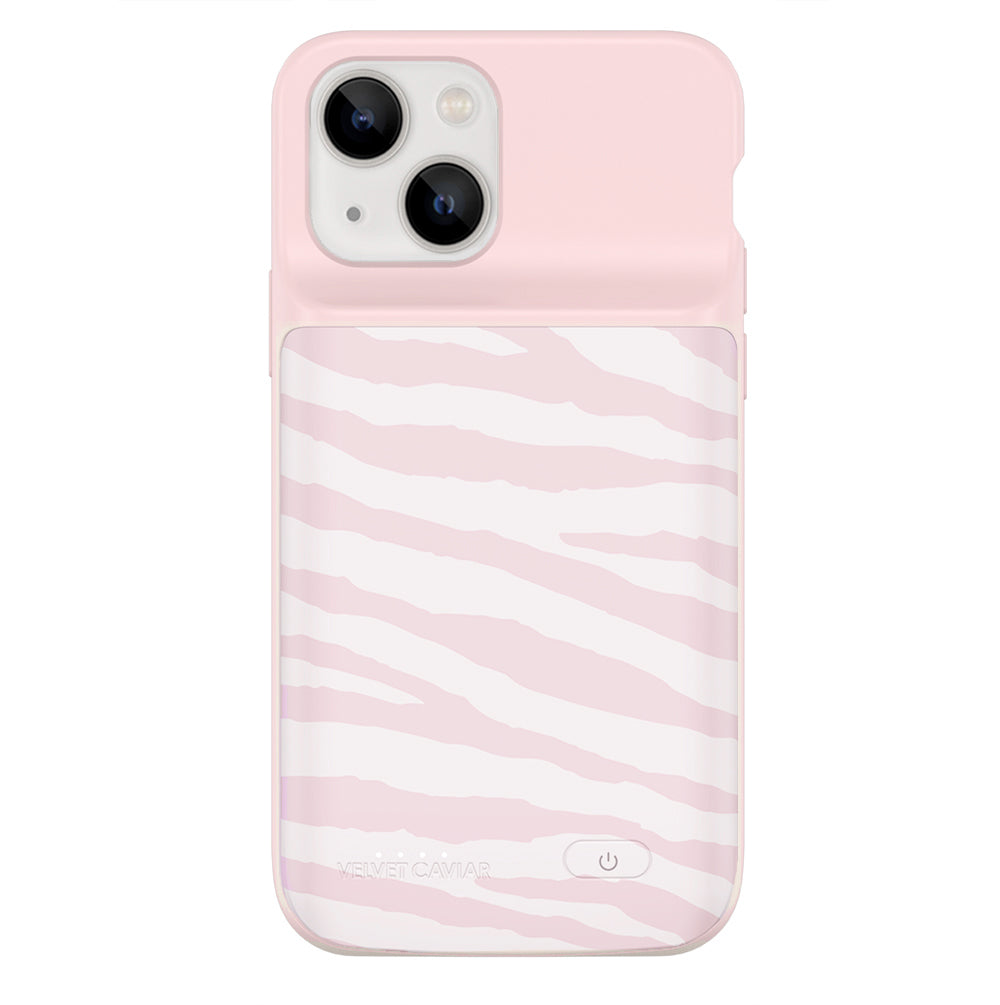 Pink Zebra iPhone Charging Case